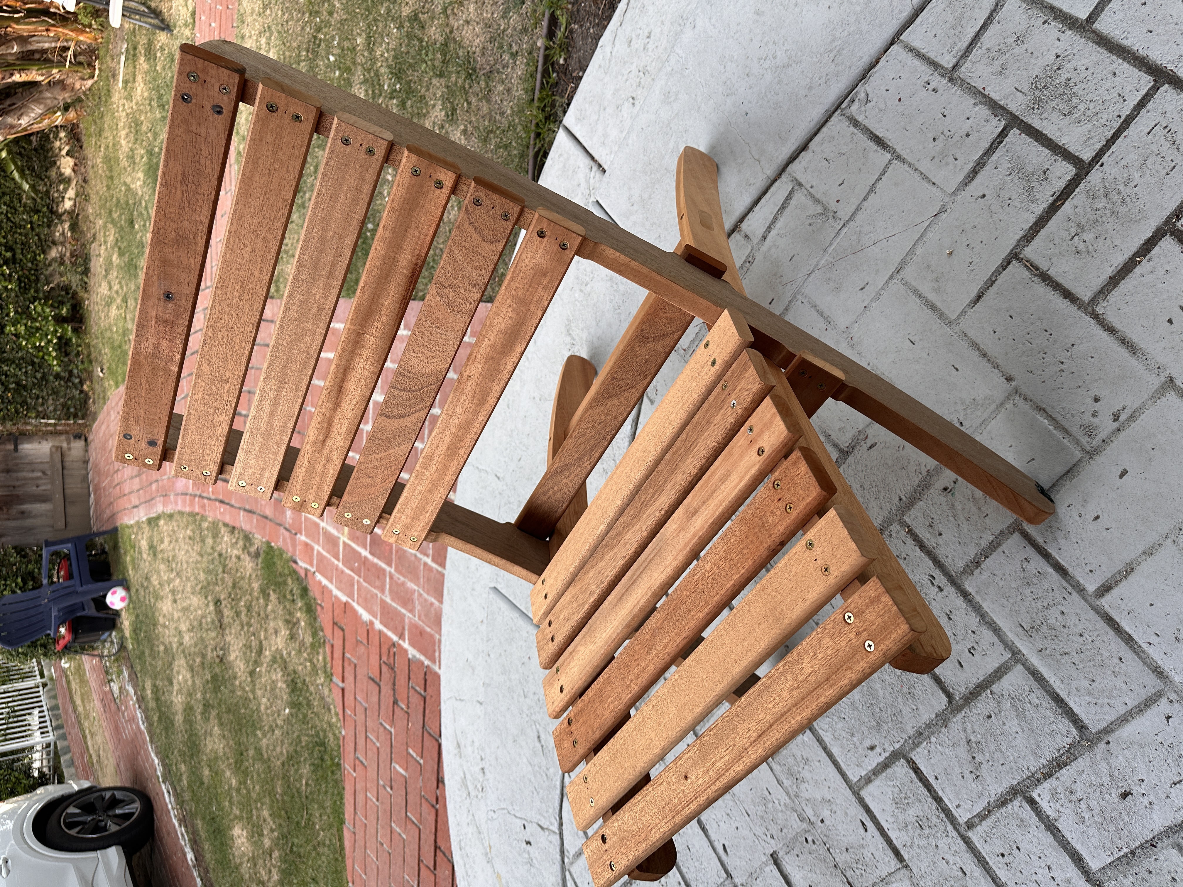 Mahogany nesting chair - angle view